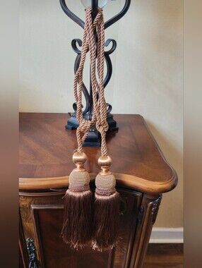 Macy's Double Brown Tassel Curtain Tiebacks...Two Tiebacks